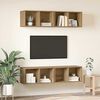 vidaXL TV Cabinet Set Wall-mounted 4 pcs Artisan Oak 37 x 37 x 72 cm