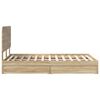 vidaXL Storage Bed with Drawer Sonoma Oak 120 x 200 cm Engineered Wood