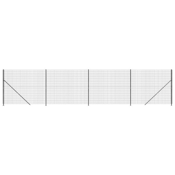 vidaXL Wire Mesh Fence with Flange Anthracite 1.6x10 m