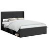 vidaXL Bed Frame with Storage and Headboard Black 150 x 200 cm