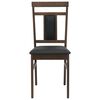 vidaXL Dining Chair 2 pcs Light Brown and Black Solid Rubber Wood