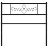 vidaXL Metal Headboard Black 75 cm