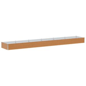 vidaXL Garden Raised Bed 582 x 100 x 36 cm Galvanised Steel