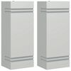 vidaXL Outdoor Wall Lights 2pcs Silver Stainless Steel