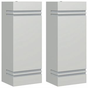vidaXL Outdoor Wall Lights 2pcs Silver Stainless Steel