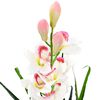 vidaXL Artificial Cymbidium Orchid Plant with Pot 100 cm Green