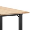 vidaXL Coffee Table O-Frame 80x80x45 cm Solid Wood Pine and Steel