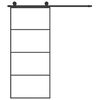 vidaXL Sliding Door with Hardware Set 90x205 cm ESG Glass&Aluminium