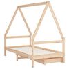 vidaXL Kids Bed Frame with Drawers 80x160 cm Solid Wood Pine