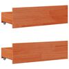 vidaXL Bookcase Bed without Mattress Wax Brown 200x200 cm Solid Wood Pine
