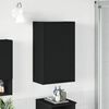 vidaXL Bathroom Cabinet Wall-mounted with Door Black 39 x 23.5 x 65 cm
