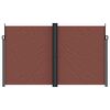 vidaXL Retractable Side Awning Brown 200x1000 cm