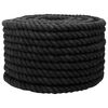 vidaXL Cotton Rope 16 mm 100 m Black 100% Cotton