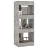 vidaXL Book Cabinet/Room Divider Concrete Grey 40x30x103 cm Engineered Wood