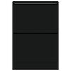 vidaXL Shoe Cabinet Black 60x21x87.5 cm Engineered Wood