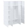 vidaXL Storage Cube Organiser with 20 Cubes and Hanging Rods PP