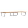vidaXL Basin Shelf Wall Mounted Steel and Solid Wood Acacia