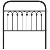 vidaXL Metal Headboard Black 90 cm