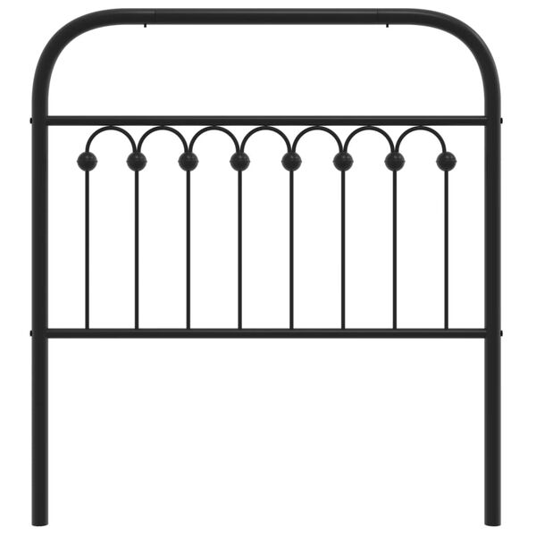 vidaXL Metal Headboard Black 90 cm