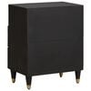 vidaXL Bedside Cabinet Black 50 x 33 x 62 cm Solid Mango Wood