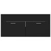 vidaXL 2 Piece Bathroom Furniture Set Black Engineered Wood