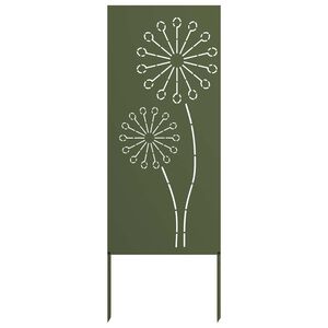 vidaXL Garden Privacy Screen Olive green 50 x 140 cm Cold-rolled steel