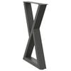 vidaXL Dining Table Legs 2 pcs Anthracite 50x(72-73.3) cm Steel