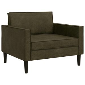 vidaXL XL Armchair Army Green Faux Suede Leather