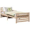 vidaXL Bed Frame with Headboard Brown 80 x 200 cm Engineered Wood