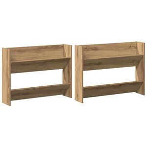 vidaXL Shoe Cabinet 2 pcs 81 x 18 x 60 cm Engineered Wood Artisan Oak