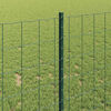 vidaXL Fence with Post Green 1 x 10 m Steel and PVC
