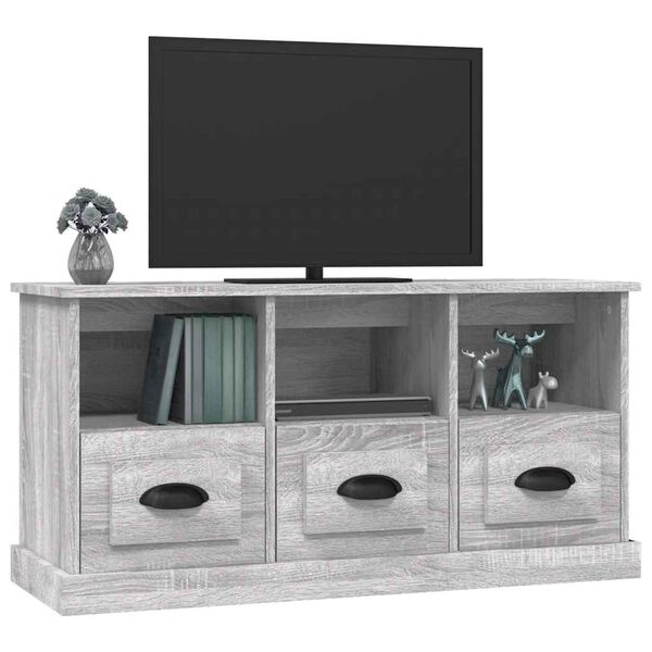 vidaXL TV Cabinet Grey Sonoma 100x35x50 cm Engineered Wood