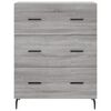 vidaXL Highboard Grey Sonoma 69.5x34x180 cm Engineered Wood
