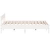 vidaXL Bed Frame without Mattress White 200x200 cm Solid Wood Pine
