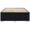 vidaXL Bed Frame without Mattress Black Double Fabric