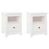 vidaXL Bedside Cabinets 2 pcs White 40x35x49 cm Solid Wood Pine