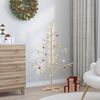vidaXL Wooden Christmas Tree with Stand Natural 125 cm Solid pine wood