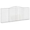 vidaXL Arched Gabion Baskets 3 pcs 400x30x160/180 cm Galvanised Iron