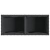 vidaXL Garden Planter with 2 Pots Black 72x30x32 cm Poly Rattan