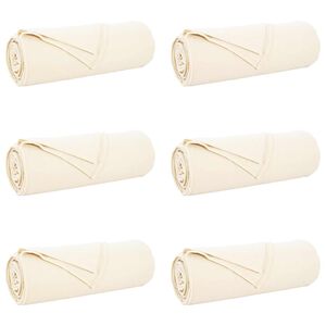 vidaXL Throw Blankets 6 pcs Cream 210 x 140 cm 2.48 kg Fleece