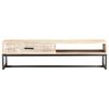 vidaXL Coffee Table White 117x50x30 cm Solid Acacia Wood