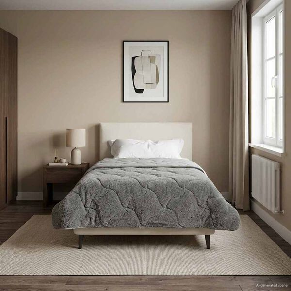 vidaXL Full Year Duvet Quilted Anthracite 140 x 220 cm