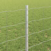 vidaXL Fence with Post Silver 0.8 x 10 m Steel