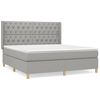 vidaXL Box Spring Bed with Mattress Light Grey 160x200 cm Fabric