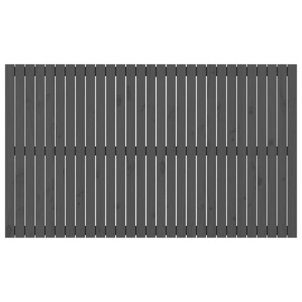 vidaXL Wall Headboard Grey 185x3x110 cm Solid Wood Pine