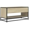 vidaXL TV Cabinet Sonoma Oak 91x40x46 cm Engineered Wood and Metal