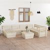 vidaXL 8 Piece Garden Pallet Lounge Set Impregnated Spruce Wood