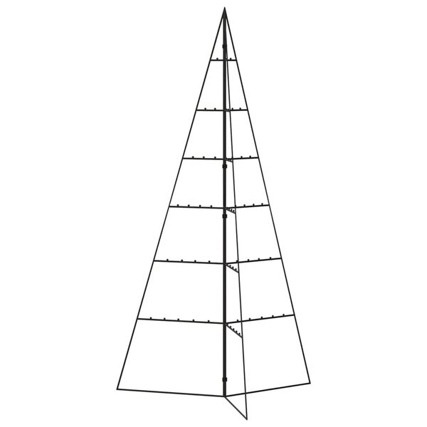 vidaXL Metal Christmas Tree for Decoration Black 140 cm