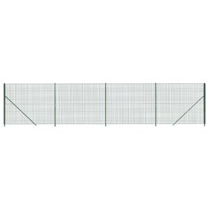 vidaXL Wire Mesh Fence with Flange Green 1,4x10 m