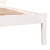 vidaXL Bed Frame without Mattress 75x190cm White Small Single